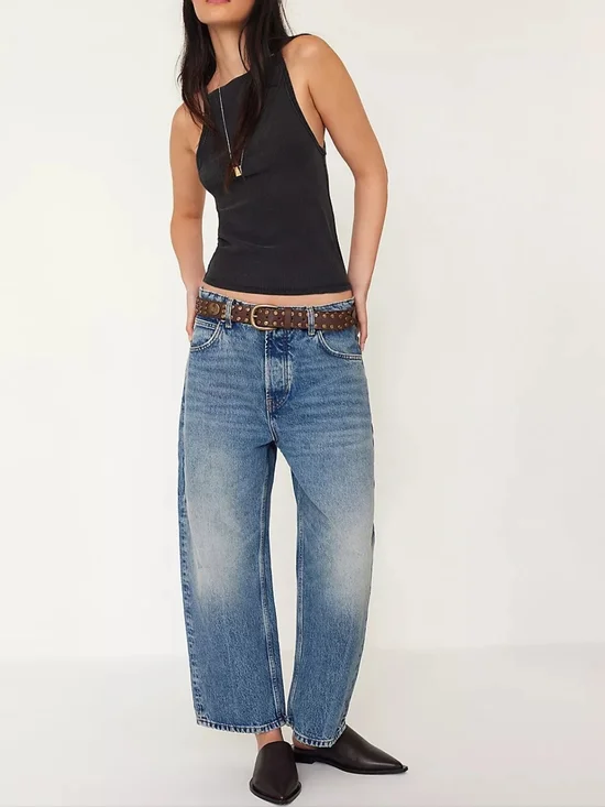 Free People | WE THE FREE Deep Trance Cropped Boyfriend - Picture 4 of 14